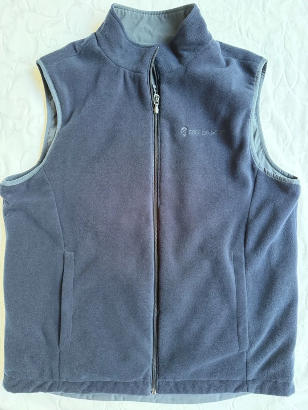 Men's Reversible Fleece-Lined Softshell Vest Free Country Sz M